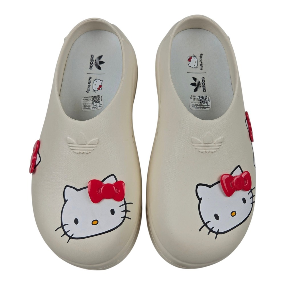 Adidas x Hello Kitty Adifom Stan Smith Mule 8 Off White Bow Slip On Clogs IE9127